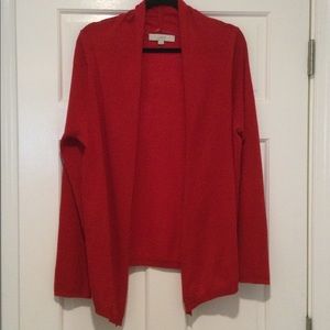 🌼SALE 3 for $18🌼 LOFT gorgeous, soft, red, open cardigan
